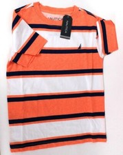 1 Count Nautica Boy's Medium 5 T Shirt 821 Orange 100 Cotton