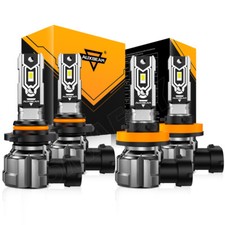 Auxbeam 9005 H11 Led Headlights High Low Beam For Gmc 2500 Hd 3500 Hd 2007-2020