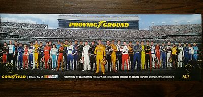 GOODYEAR CLASS OF 2016 NASCAR Wall POSTER 11X33 INCLUDES DANICA PATRICK Racing