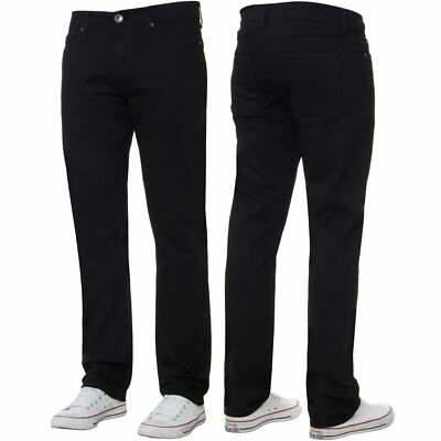 NEW Mens Basic Stretch Skinny Slim Fit Jeans Denim Pants All Waist Sizes 28-40''