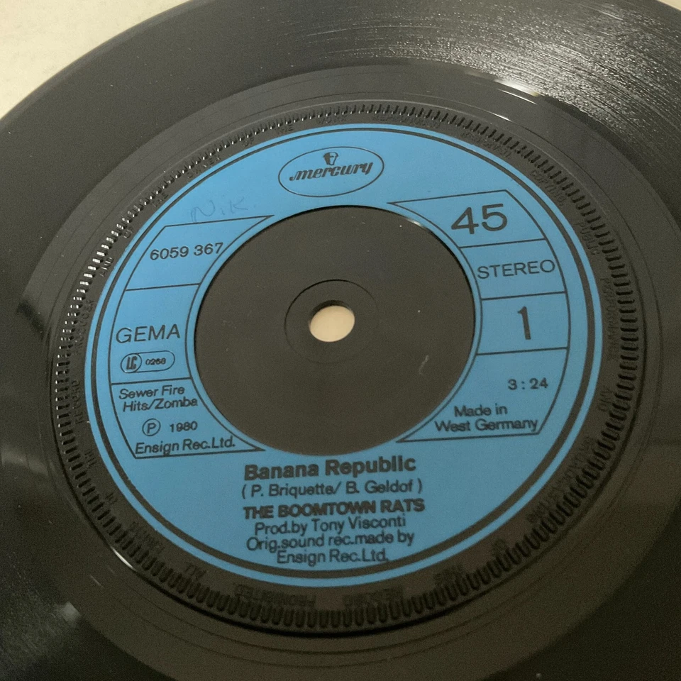 Boomtown Rats - Banana Republic / Man At The Top 7" Vinyl Single 1980 Mercury EX Foto 3 de 4