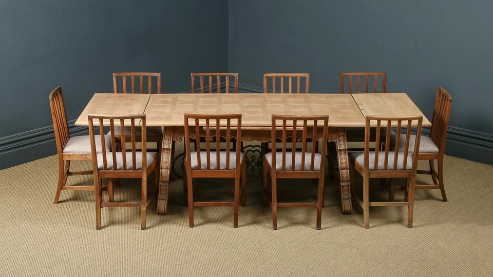 Антикварный испанский баскский дуб и железо 8 футов 9 дюймов трапезный кухонный обеденный стол около 1930 г. - Изображение 4 из 4