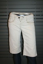 Jean Bermuda Femme Big Blue 3/4 Slim Fit Beige Shorts Neuf Taille 27