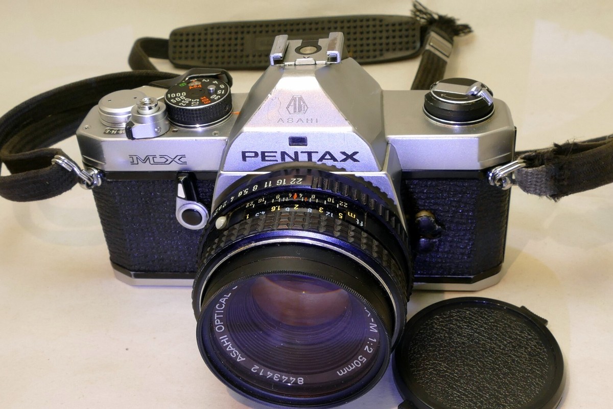 Pentax MX 35mm SLR Camera Kit w/ 50mm SMC F2 PK Lens - 3 F stops