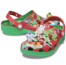 New Crocs Disney Parks Mickey & Friends Christmas Holiday Unisex Clogs RARE GIFT