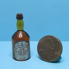 Dollhouse Miniature Large Replica Chivha Recal Scotch Whiskey Bottle B3333