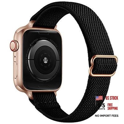 Slim Stretchy Bands 41mm/40mm/38mm/42mm-series 11 10 Black/Rose Gold
