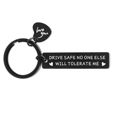 Drive Safe Keychain for Men - Husband, Boyfriend, Christmas, Birthday,