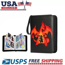 TCG Card Binder Compatible with Pokemon Cards 400 Cards 50 Removable Sleeves