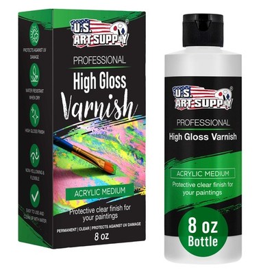 U.S. Art Supply Professional Gloss Varnish - 8 Ounce