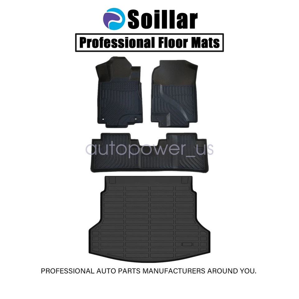 For 2012-2016 Honda CR-V CRV TPE Floor Mats Trunk & Cargo Liners 3D All Weather - Изображение 2 из 4