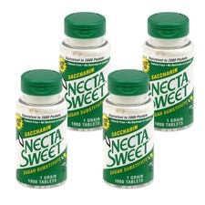 Necta Sweet 1-Grain Saccharin Tablets - Zero-Calorie Sugar Substitutes (4-Pack 1
