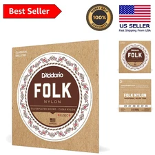 Ball End Nylon Guitar Strings - D'Addario Folk Strings for Rich Acoustic Tone