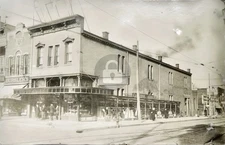 1910-18 Noblesville IN Logan Street Oursle Shoe Store RPPC Photo Postcard COPY