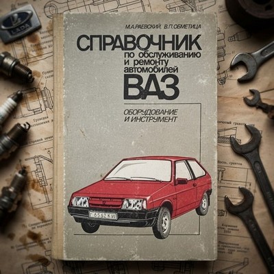Book 1991 VAZ Lada Auto Service Repair Manual Tools Equipment Soviet Car USSR