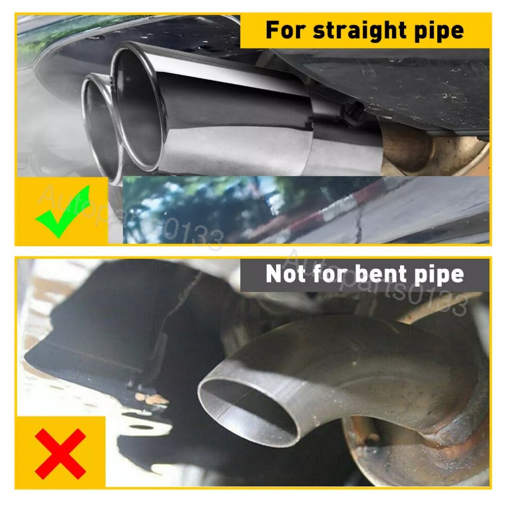 Rear Car Dual Exhaust Muffler Tip Tail Pipe Steel For Maserati Ghibli Sedan