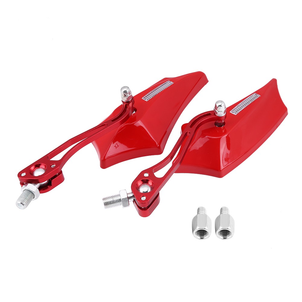 ⁺1 Pair Of 10mm 8mm Motorcycle Scooter Aluminum Alloy Side Rear View Mirrors