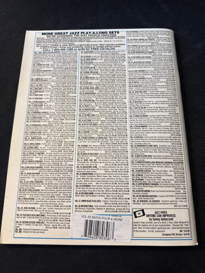 Jamey Aebersold Vol. 65 Four & More Play-A-Long Music Book & CD - Image 2 of 4