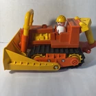 VTG Fisher Price Bulldozer Model 311 Orange/Yellow Husky Helper USA Circa 1970's