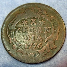 1776 Magic Keydate! Date of Independence! Colonial New York Penny Zeeland COA