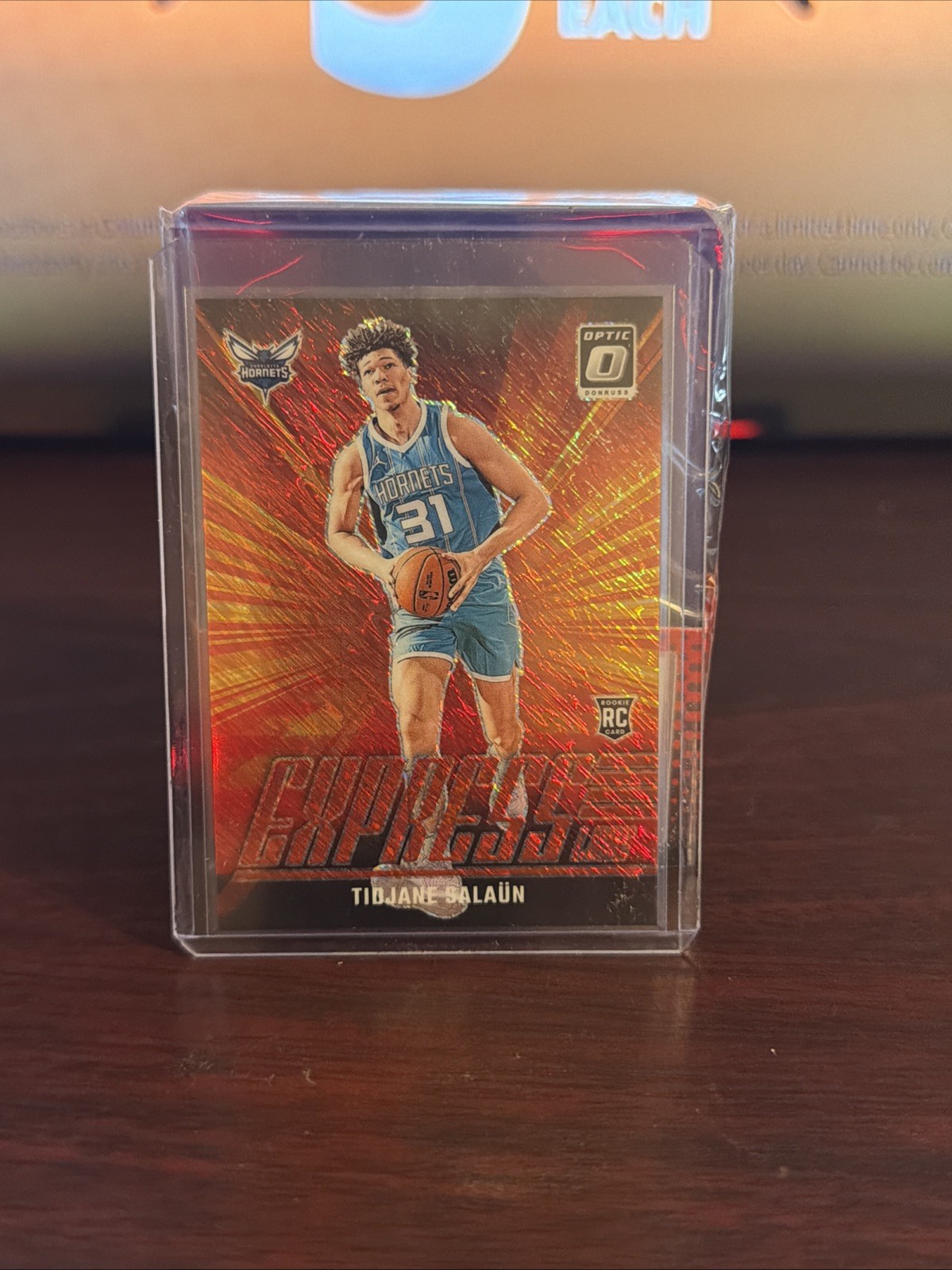 2024-25 Donruss Optic Tidjane Salaun Express Lane RC Red Shimmer #69/75 Hornets