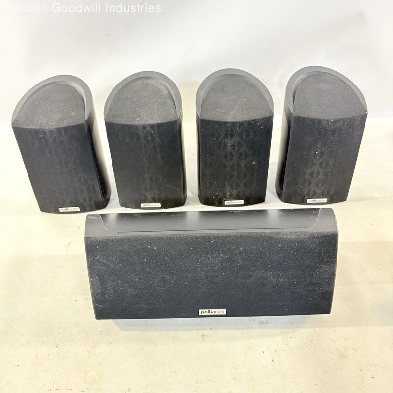 Polk Audio PolkAudio 5pc Set RM101 & RM202 Speakers Vintage Wired (Works*)