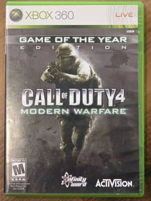 Call of Duty 4 Modern Warfare Game of the Year Edition Xbox 360 Case & Manual