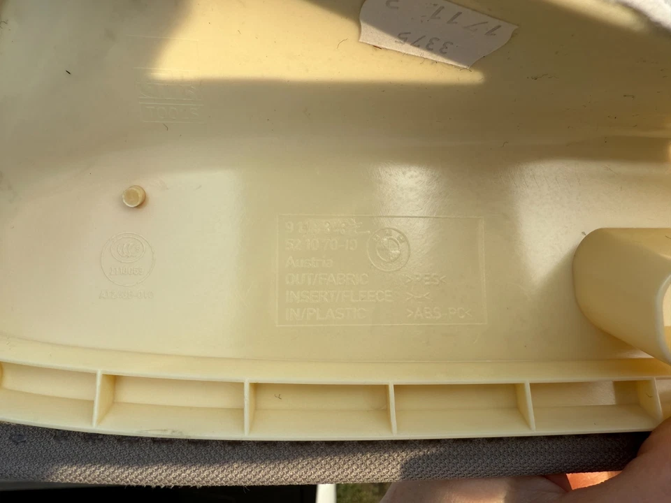 BMW F10 528i 535i 550i 2011-2016 panel de cubierta de moldura de pilar A delantero derecho OEM Foto 3 de 4