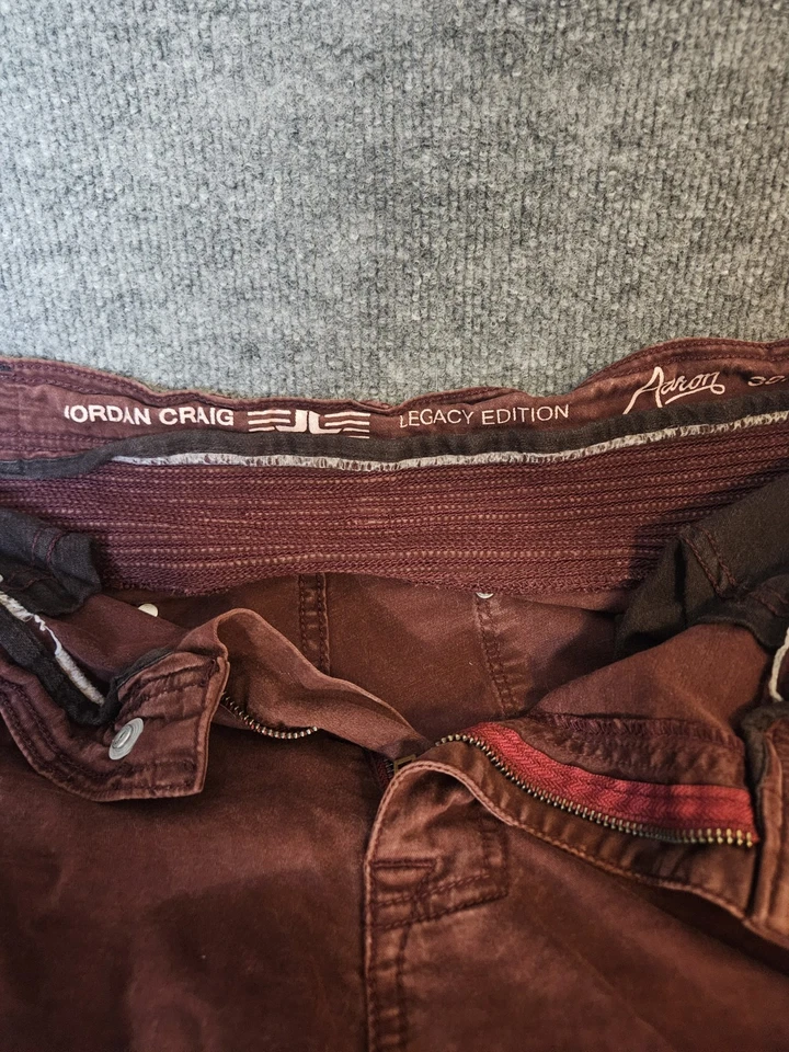 Calça jeans masculina Jordan Craig Legacy Edition Aaron 38 X 32 vermelha hipster moto - Imagem 3 de 4