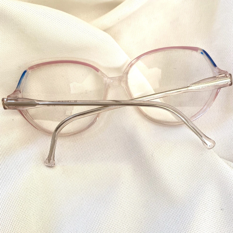 Vintage Guy Laroche NOS Pink Blue Frames ITALY Eyeglasses Glasses 54 18 - Image 3 of 4