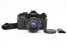 MINT Canon A-1 A1 Black 35mm SLR Film Camera NEW FD 50mm F1.4 Kit JAPAN