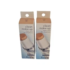 Lot Of 2 Cover Girl Clean Make-up Sheer Stick #605 Fair