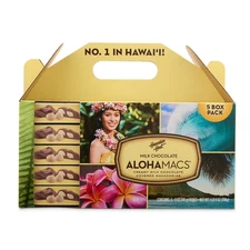Hawaiian Host Alohamacs Milk Chocolate Covered Macadamia Handy Pack, 5 pk.