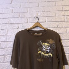 Fatherz Premium IV Black T-shirt Embroidered Green Gold Grim Reaper XXL Y2K