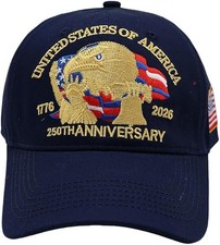 United States 250th Anniversary Hat, Adjustable 250 Year American Anniversary Ca