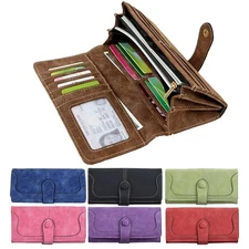Women Lady Soft Leather Wallet Long Clutch Card Holder Purse Pocket Handbag Gift