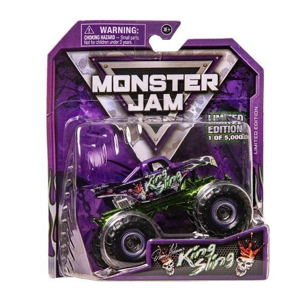 2025 Spin Master Monster Jam King Sling Purple & Green Limited to