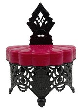 Monster High Schminktisch Stuhl Puppenmöbel Zubehör Schwarz 17 cm