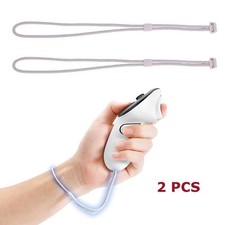2x Controller Wrist Straps for Oculus Meta Quest 3 3S White Adjustable Lanyards