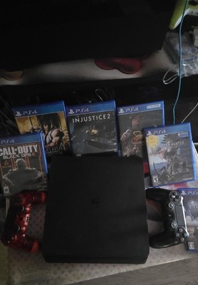 PS4 Slim 1 TB With 2 Controllers And 6 Games