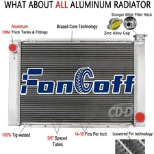 For Chevy GM SBC BBC High Performance 28"X19" Universal 4-Row Aluminum Radiator