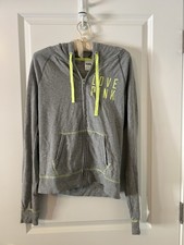 PINK Victorias Secret Jacket Size S Full Zip Hoodie Gray Y2K Collegiate vintage