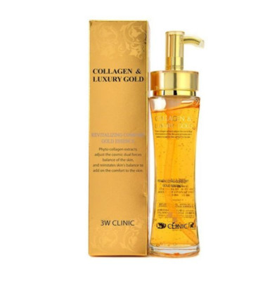 5 units 3W CLINIC Collagen & Luxury Gold Revitalizing Comfort Gold Essence 150ml