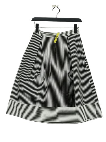 New Look Damen Midi Rock UK 6 schwarz Polyester mit Baumwolle, Elasthan Plissee