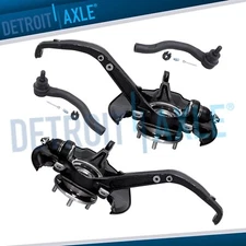 Front Steering Knuckles Hubs Outer Tie Rods for 2009-2012 Honda Accord Acura TSX