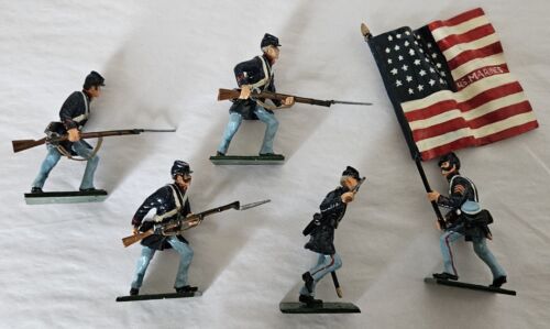 CIVIL WAR MARINES USMC - 5 - 54mm figs - Cheshire Volunteers - Custom made set - Picture 4 of 5