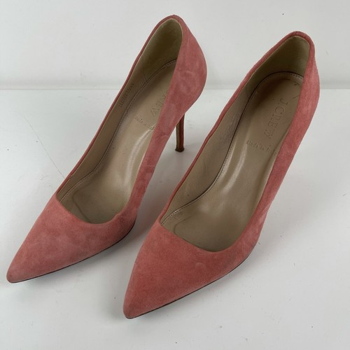 J. Crew Elsie Salmon Suede Pumps Sz 7 