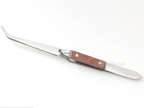 Curved Nose Stainless Steel Cross Locking Jewellery Soldering Craft Tweezer Tool - Picture 3 of 6