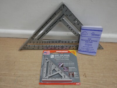 SWANSON T0108 12'' SPEED ROOFING SQUARE + 4,5'' TRIM SQUARE & BLUE BOOK