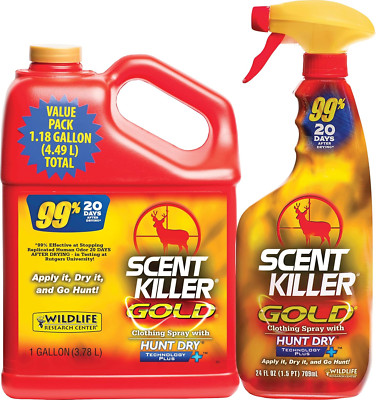 Scent Killer Gold Spray   Hunting Scent Eliminator with Hunt Dry Technology   Od